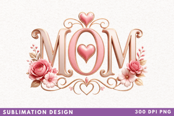 Evaluating the Mom Floral Heart Sublimation PNG for Custom Crafts