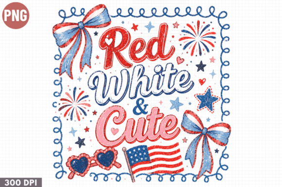 Evaluating the Red White and Cute Patriotic PNG for Sublimation Projects