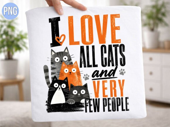 Integrating the Funny I Love All Cats Funny Sarcasm PNG into Your Creative Workflow