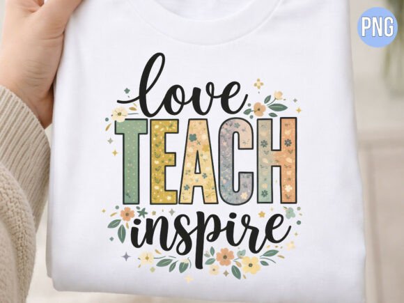 Integrating the Love Teach Inspire Teacher Retro PNG into Your Creative Workflow