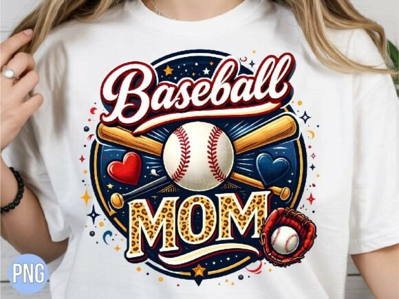 Leopard Baseball Mom Game Day PNG