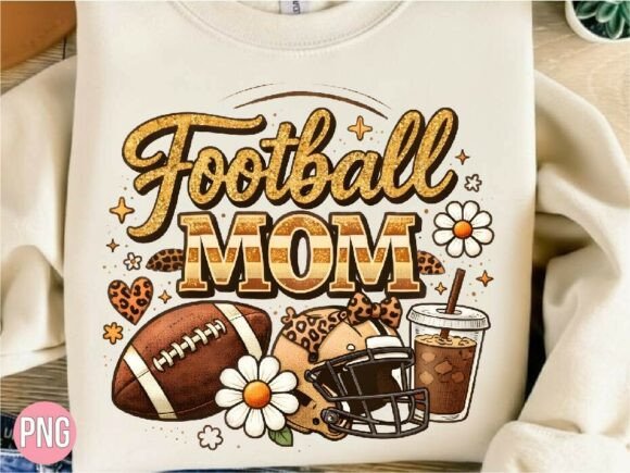 Leopard Glitter Football Mom Graphic PNG: A Versatile Asset for Modern Creators