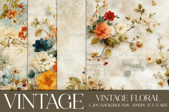 Revitalizing Digital Craftsmanship with Vintage Floral Backgrounds, S3