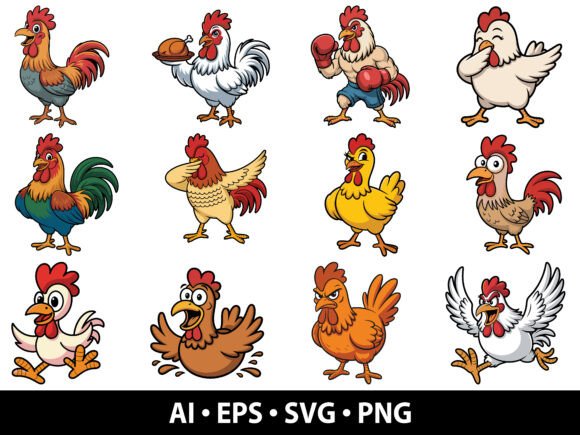 Rooster Chicken SVG Bundle for Creators