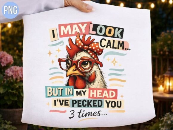 Understanding the Calm Chicken Head Pecked You 3 Times PNG for Digital Design Projects