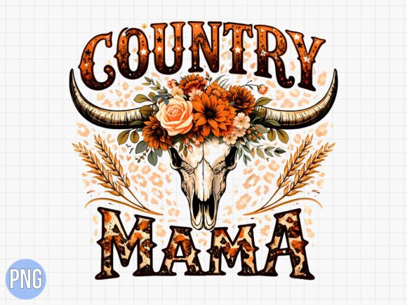 Unleashing Creativity with the Western Country Mama Longhorn Skull PNG