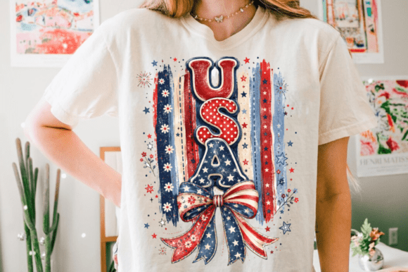 USA Coquette Bow & 4th of July PNGs