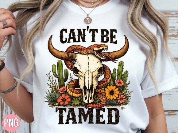 Western Bull Skull Snake Floral PNG: A Versatile Digital Asset for Modern Design